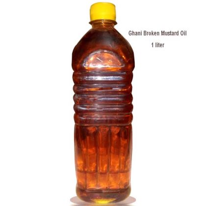 Homemade Mustard Oil Wood Pressed (Ghani Broken Mustard Oil) – 1 Litre